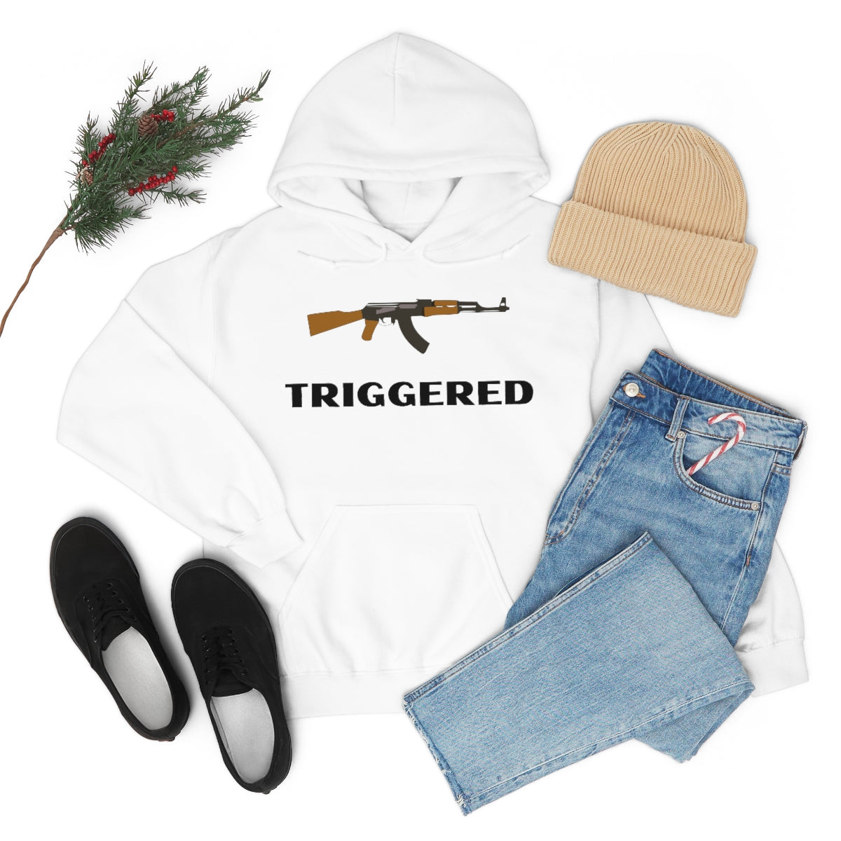 Triggered AK 47 Hoodie NoLefty