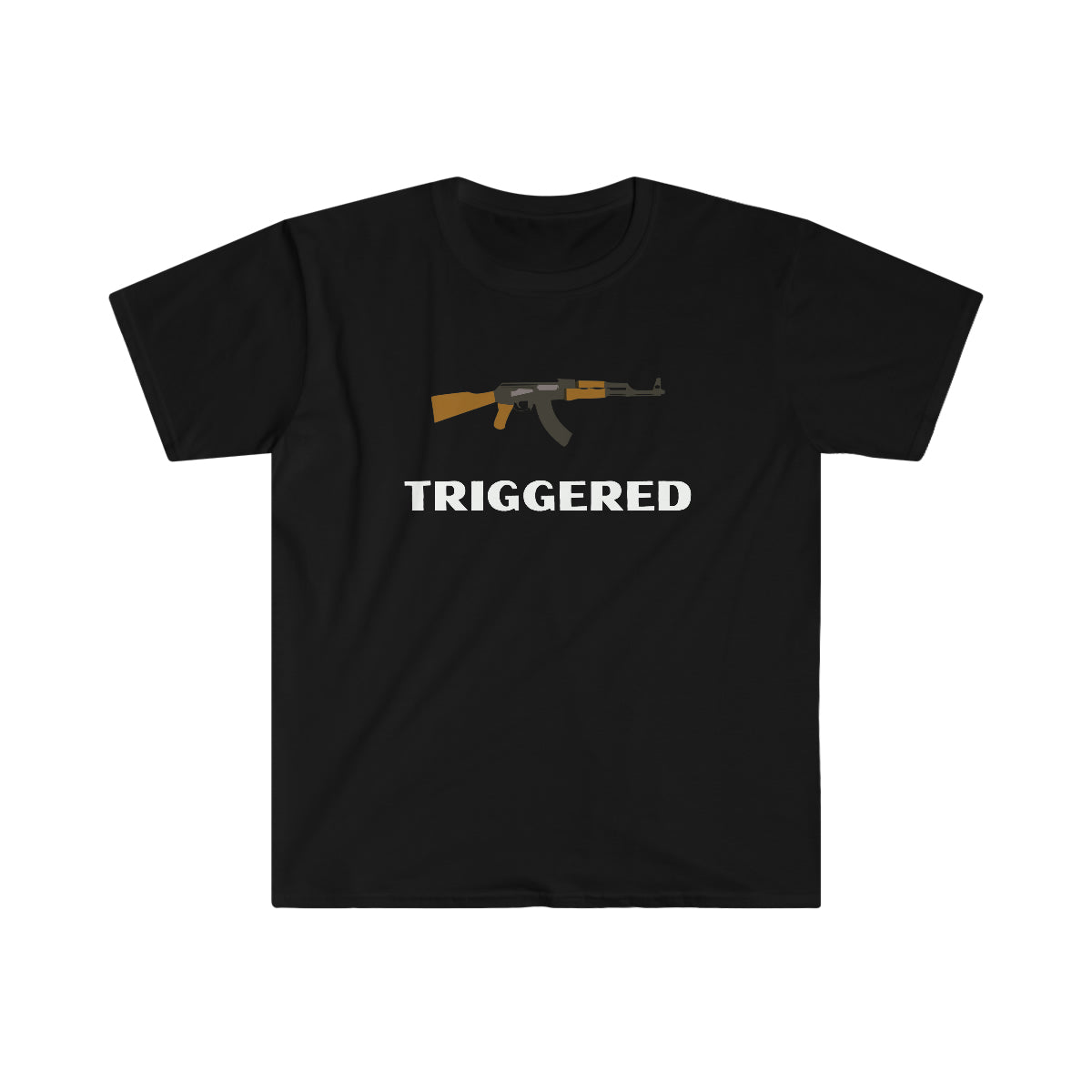 Triggered AK-47 T-Shirt (White Lettering)