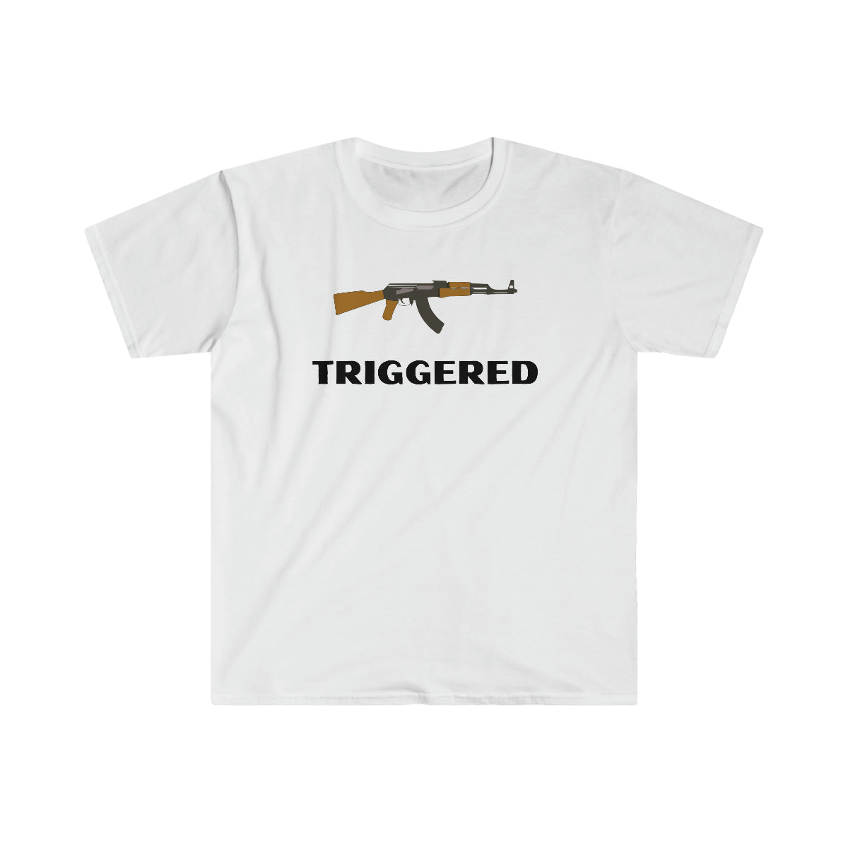 Triggered AK-47 T-Shirt (Black Letters)