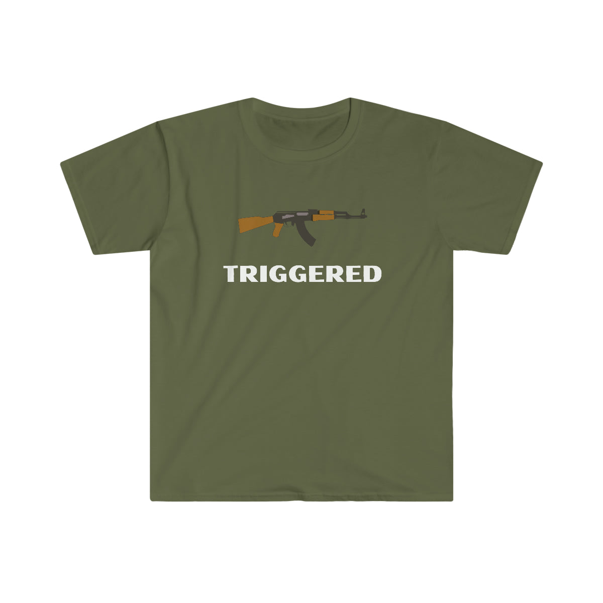 Triggered AK-47 T-Shirt (White Lettering)